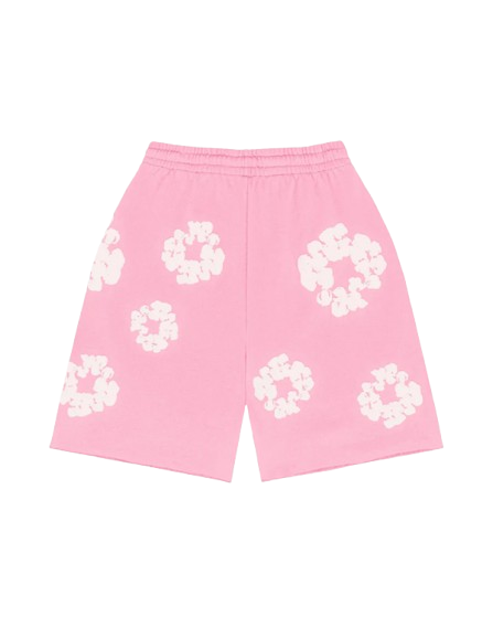 BLOOM — FLORAL SHORTS — pink floral shorts, back view