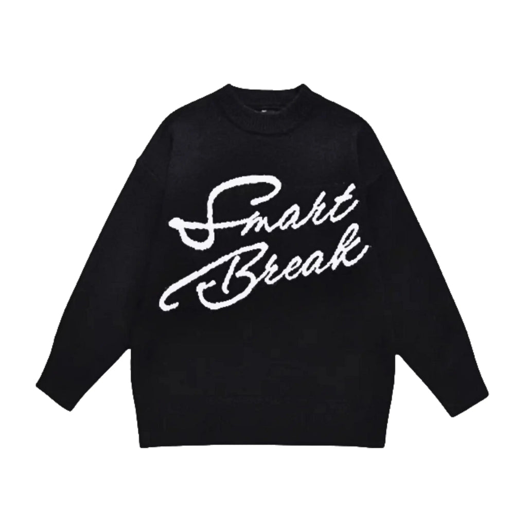 SMART BREAK – KNIT SWEATER - Black - Off Culture