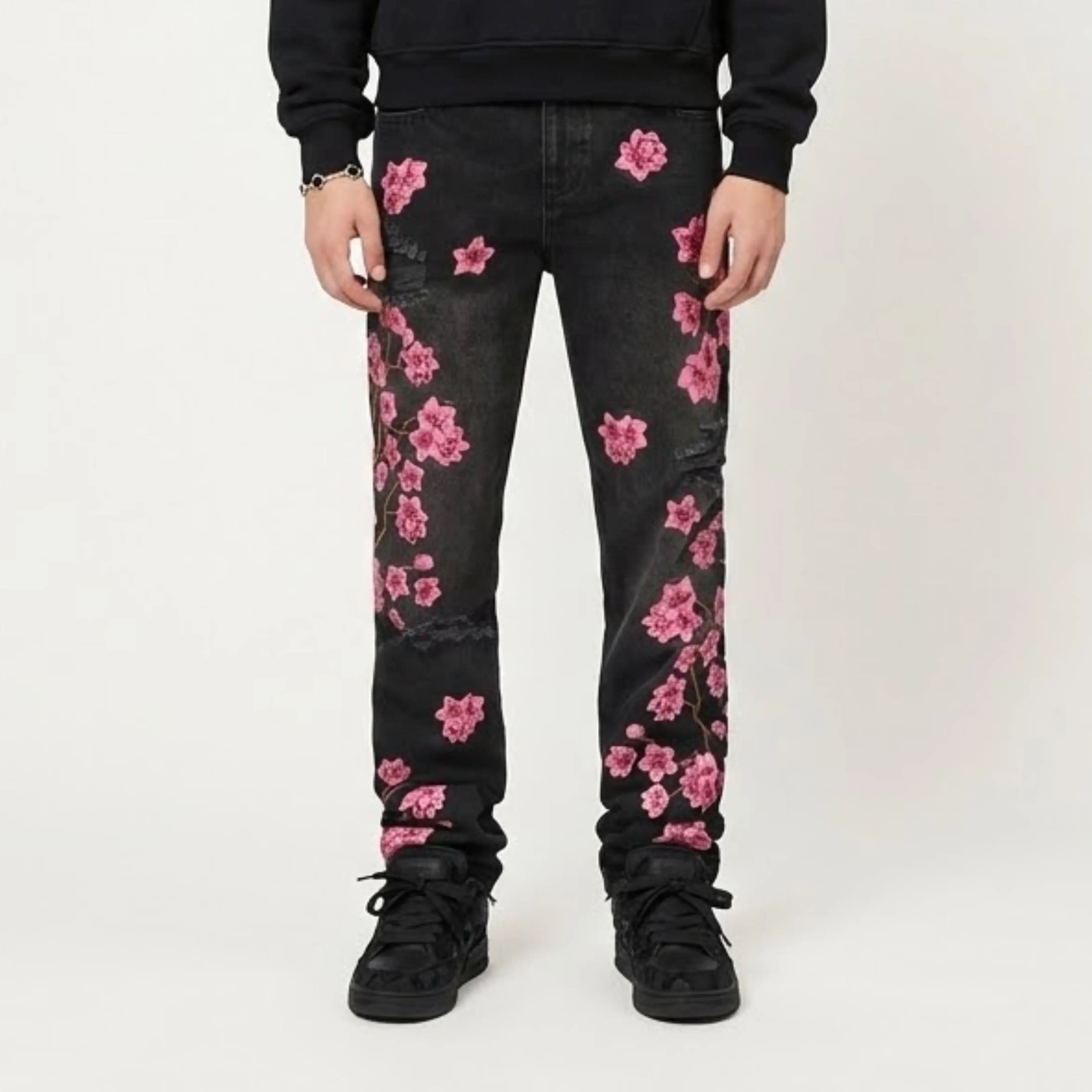 ROSES BLACK - JEANS - Off Culture
