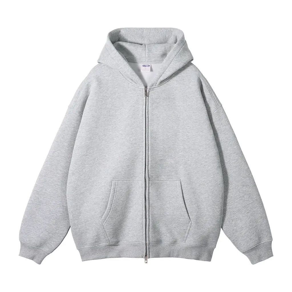 OFF CULTURE ZIP HOODIE - Light Grey - Off Culture