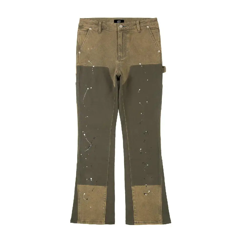 LENZIO - FLARED CARPENTER - Khaki - Off Culture
