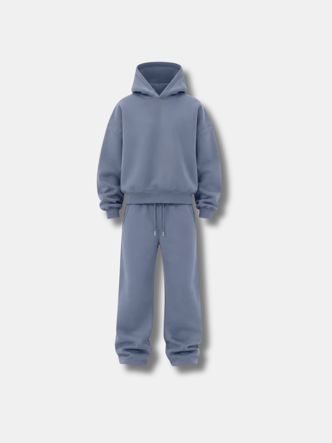 CLOUD — HOODIE & JOGGER SET — muted blue hoodie and jogger set, original product view