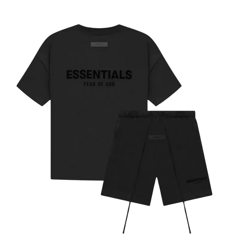 LITERA — TEE & SHORTS SET — black graphic tee and shorts matching set