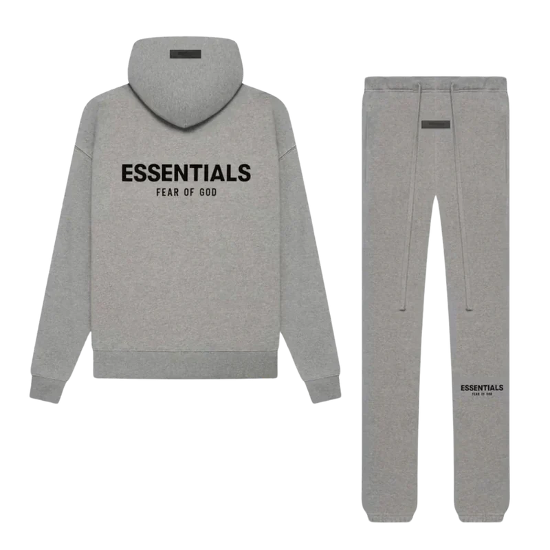 JOSH — HOODIE & JOGGER SET — grey hoodie and jogger set, hoodie back view
