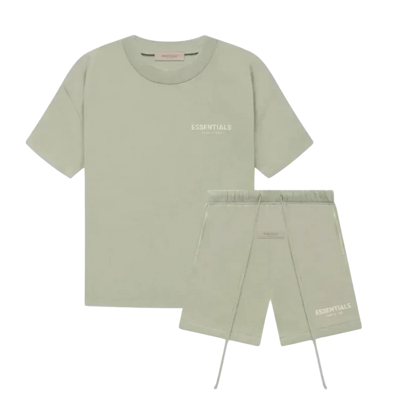LITERA — TEE & SHORTS SET — green graphic tee and shorts matching set