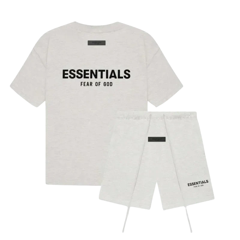 LITERA — TEE & SHORTS SET — white graphic tee and shorts matching set