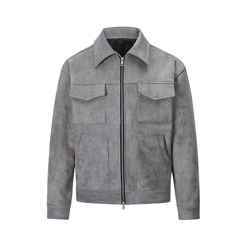 MUKHTAR - VELOUR JACKET - Grey - Off Culture