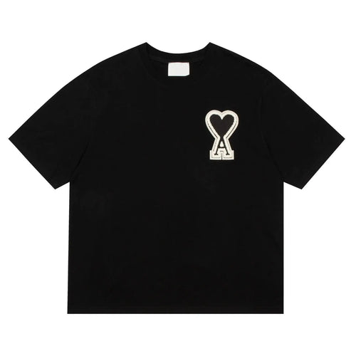 A - HEART TEE - Black on White - Off Culture