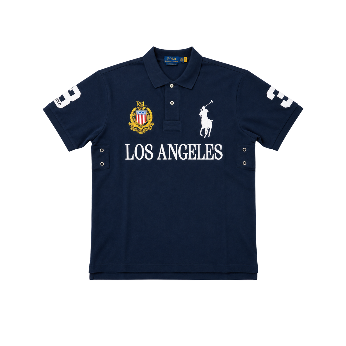 GRAPHIC - POLO — navy Los Angeles graphic polo, front product view