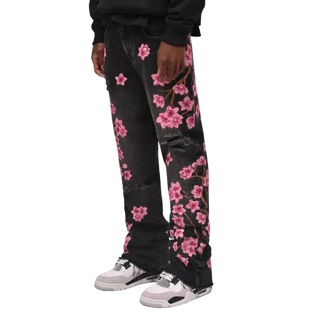 ROSES BLACK - JEANS - Off Culture