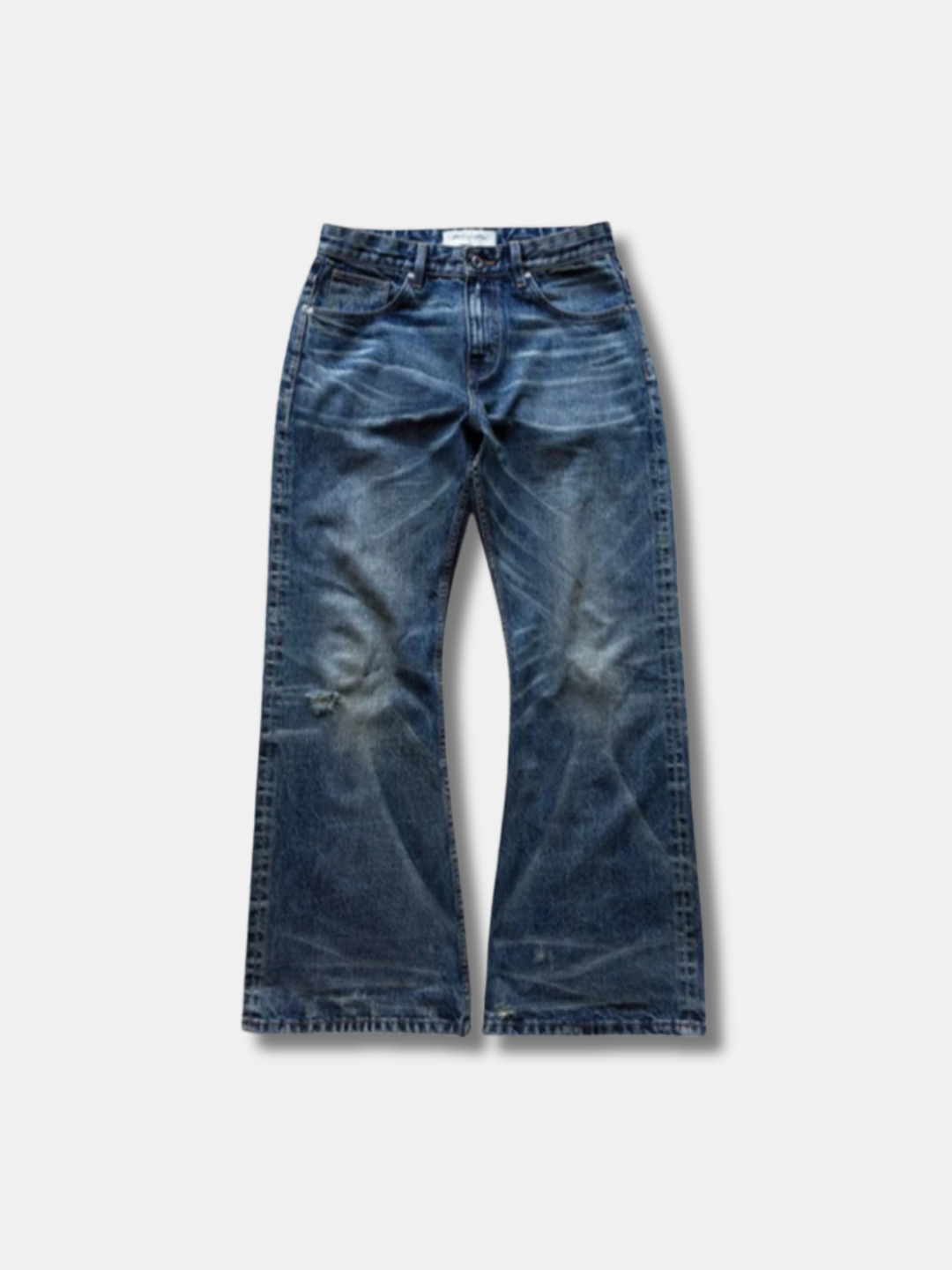 WORN — FLARED JEANS — blue washed flared jeans, original front product view