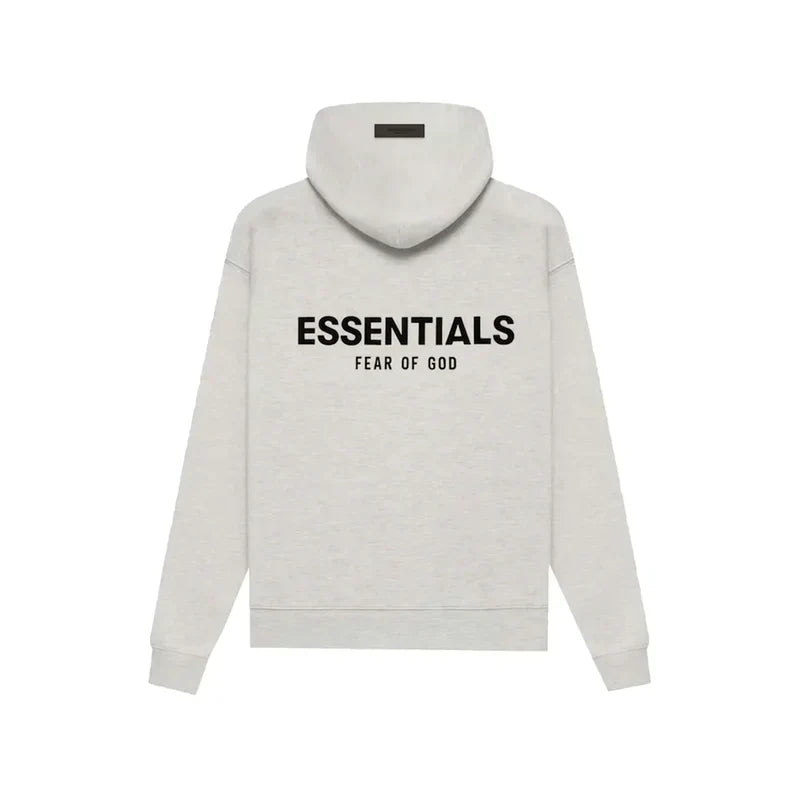 JOSH — HOODIE & JOGGER SET — light grey hoodie with large back lettering, rear view