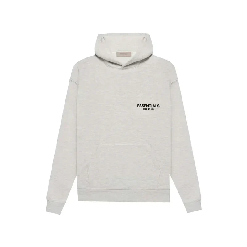 JOSH — HOODIE & JOGGER SET — light grey hoodie with small chest lettering, front view