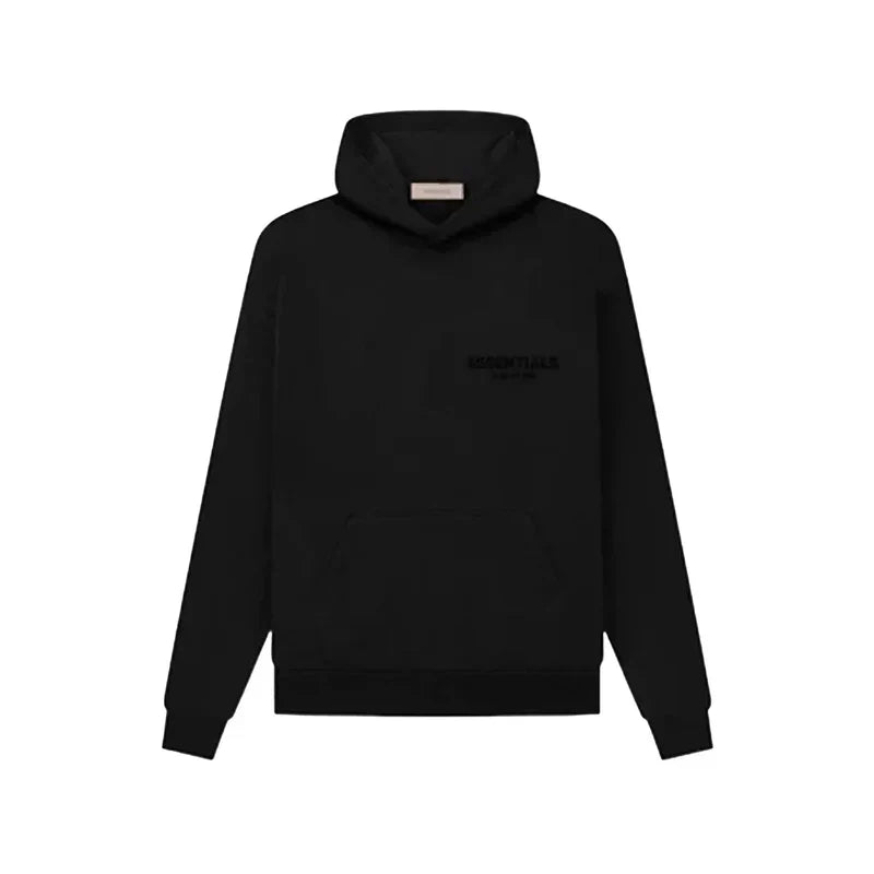 JOSH — HOODIE & JOGGER SET — black hoodie with small chest lettering, front view