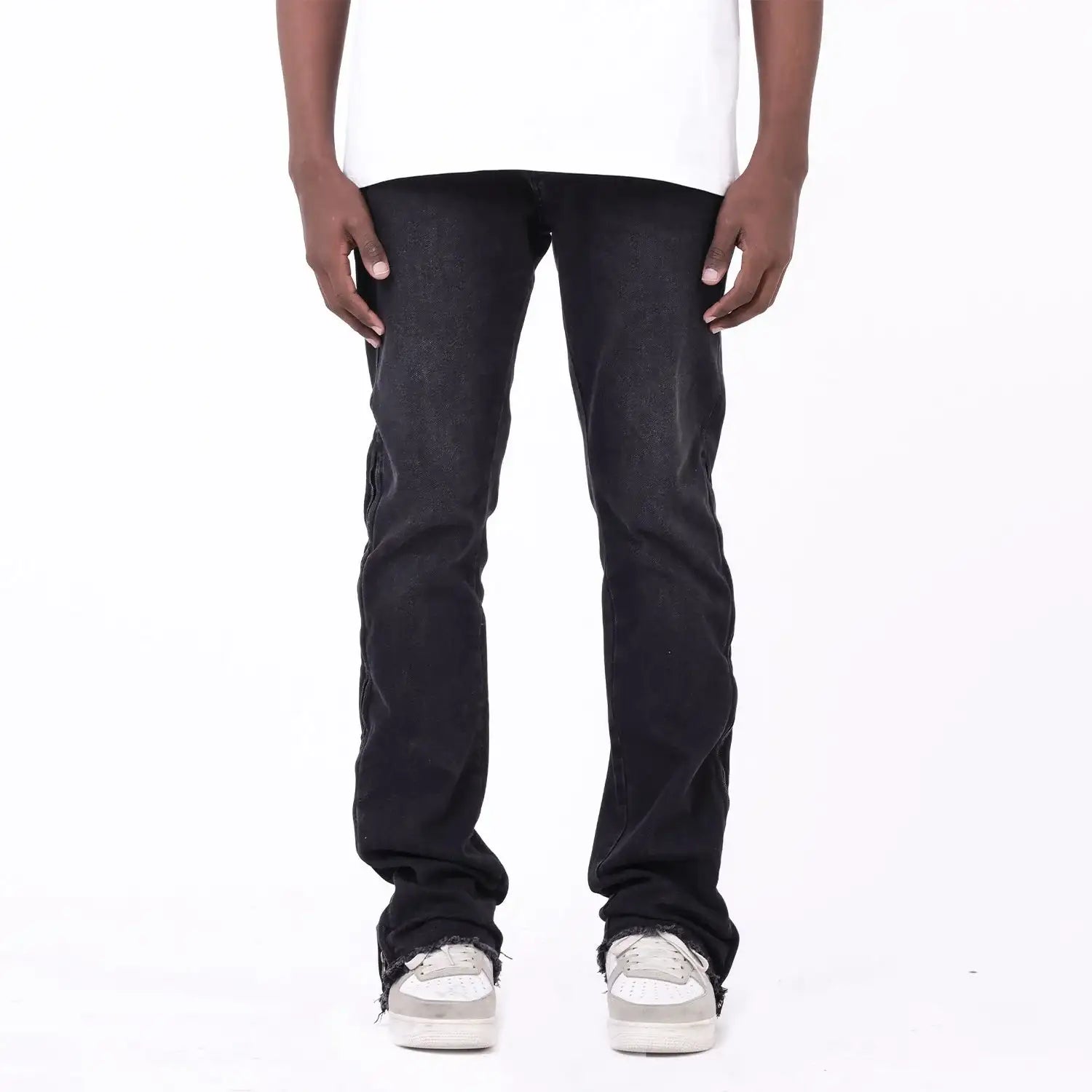 MANDISA - FLARED DENIM - Black - Off Culture
