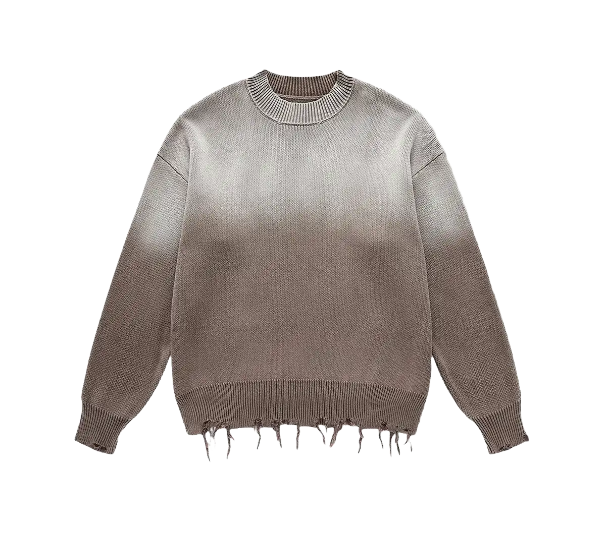ELIONIS - DISTRESSED SWEATER - Brown - Off Culture