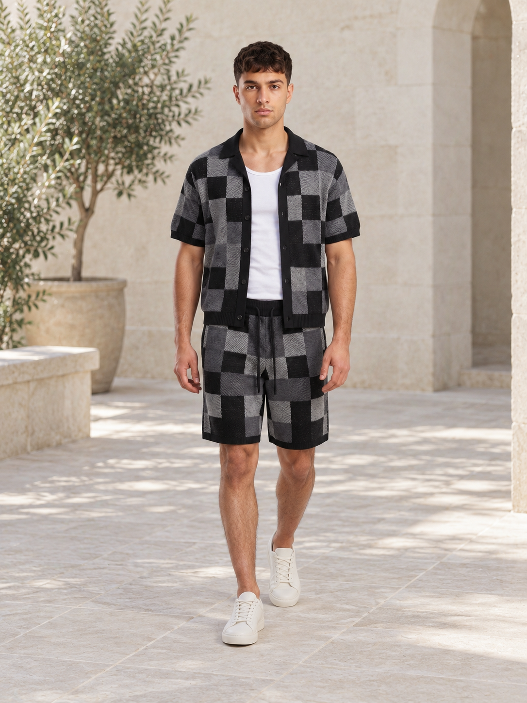 Off Culture Cove Summer Set Black — front lifestyle view