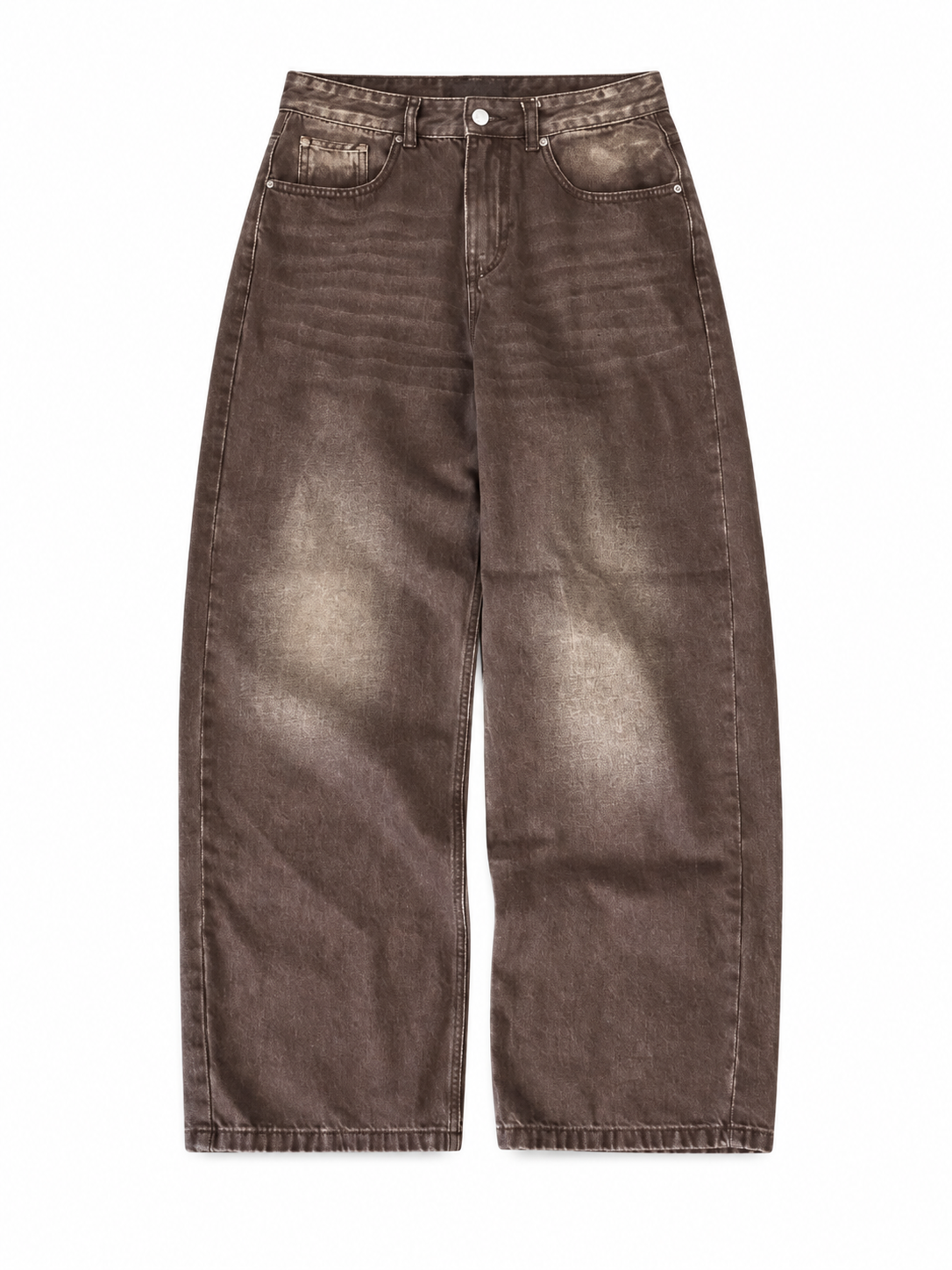 MOCCA jeans — brown wash, front product view
