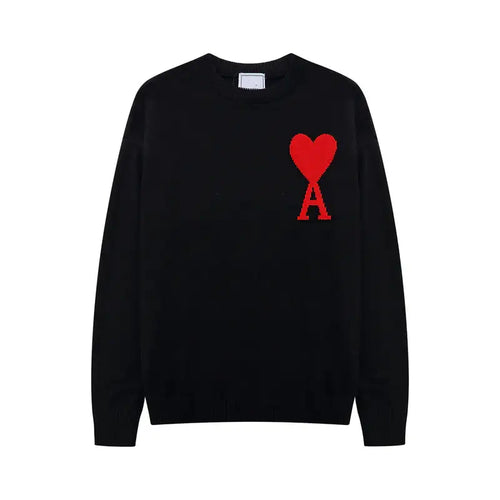 A - HEART SWEATER - Black - Off Culture